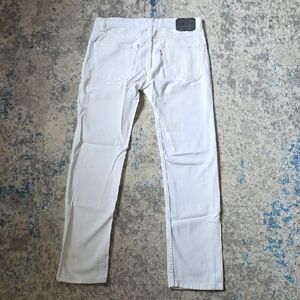 Levi's 510 Boys Size 16 Regular 28×28 Skinny White Denim‎ Jeans